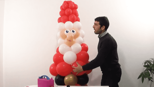 Sculture di palloncini - Babbo Natale con palloni da 12 pollici