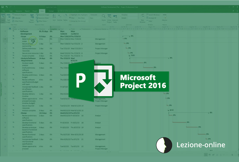 Corso di Microsoft Project 2016
