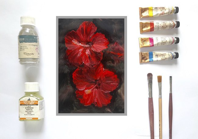 Corso base di Pittura Botanica a olio