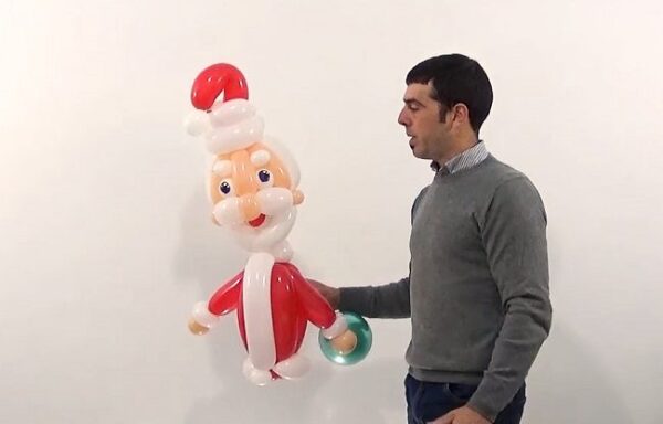 Sculture di palloncini - Babbo Natale con palloncini modellabili